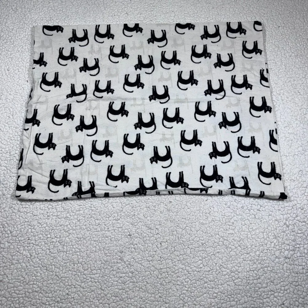 Black Cat Flannel Pillow Case Cats 28